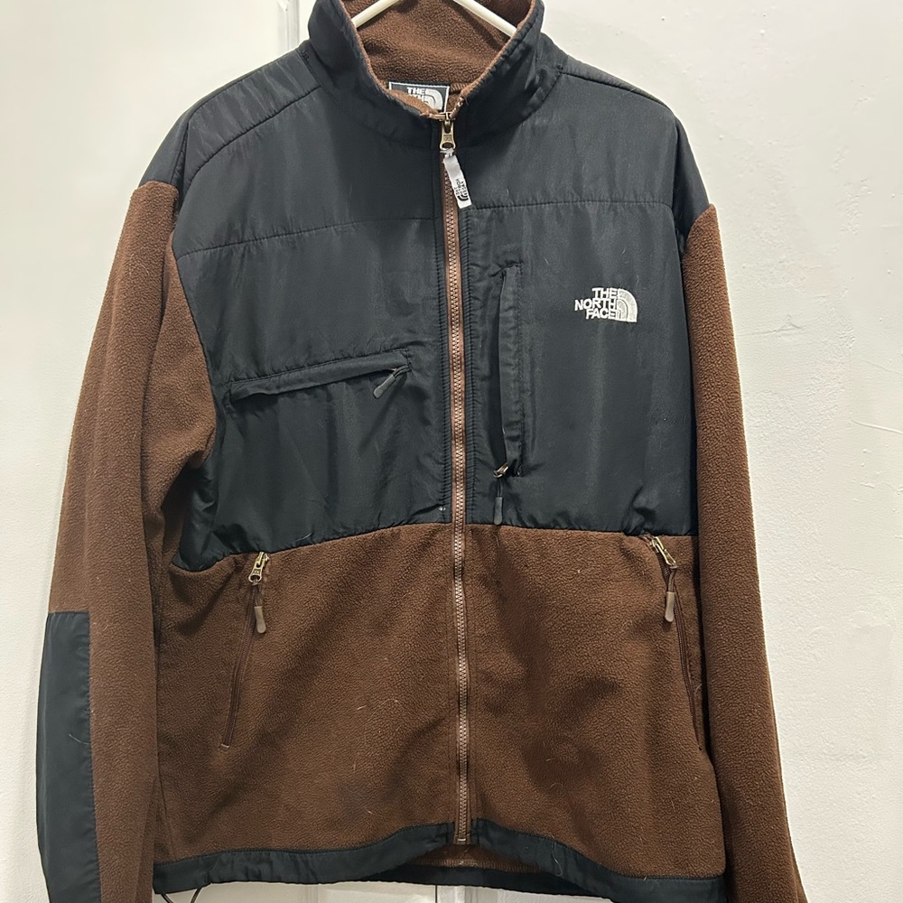 Brown North Face Fleece Zip Up Sweater